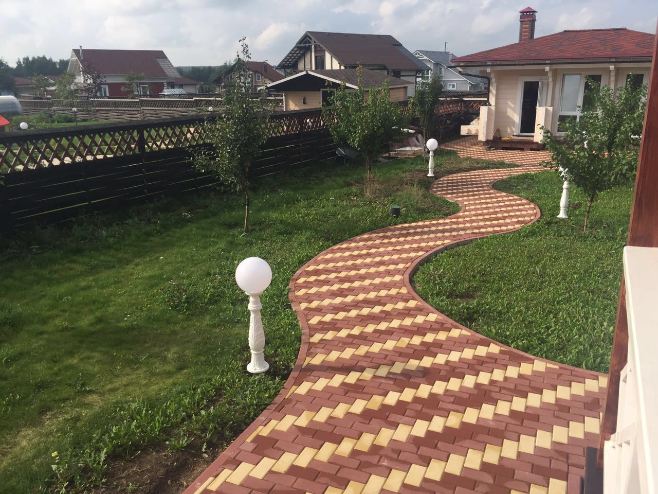 Тротуарная плитка BRAER II «Прямоугольник» КРАСНЫЙ