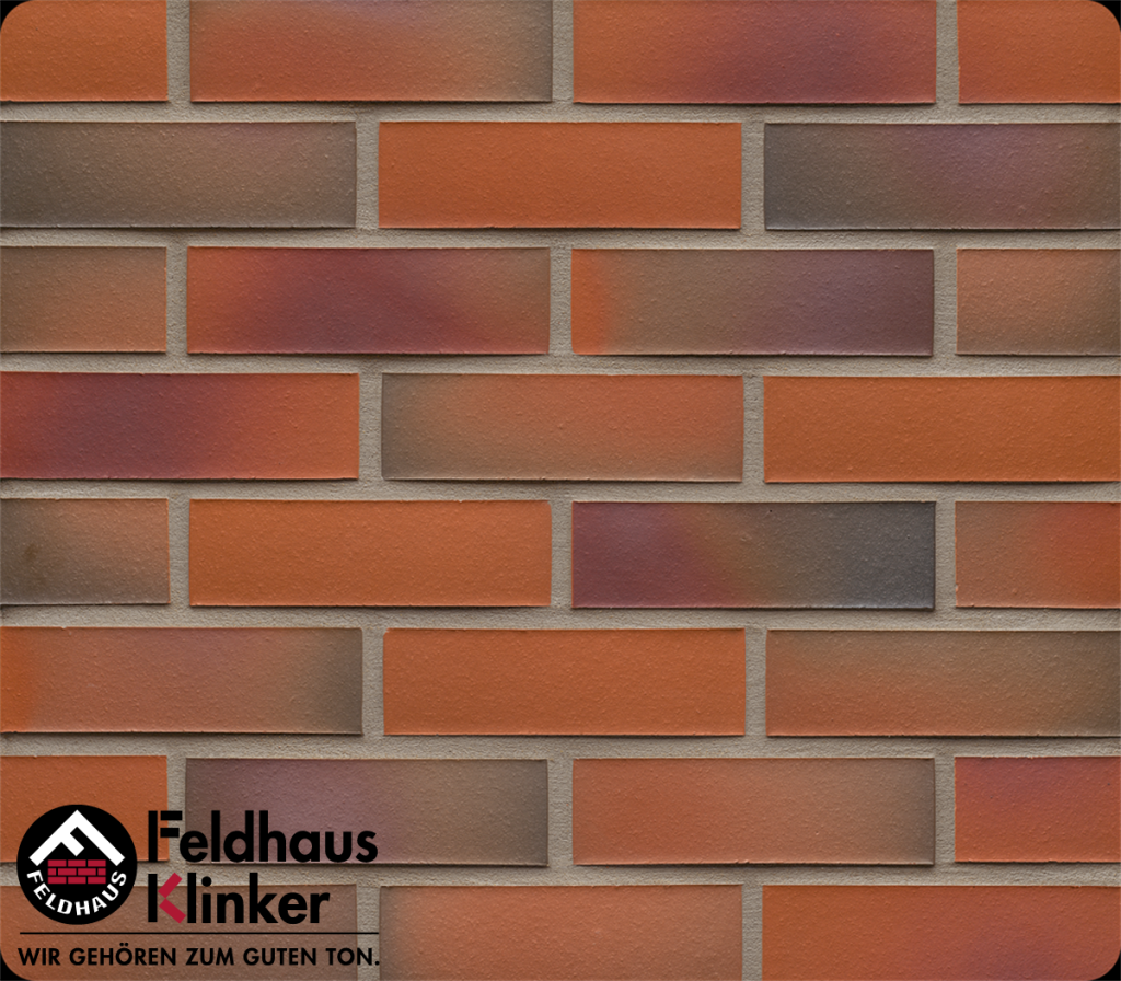 Фасадная плитка ручной формовки Feldhaus Klinker R489 galena terreno rosato NF14, 240*14*71 мм